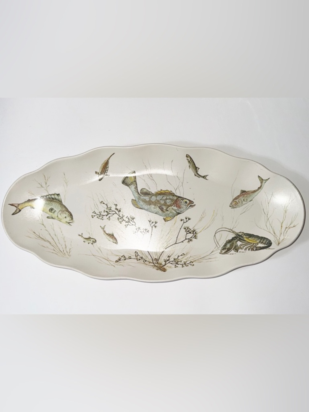 Large Vintage 22”x10.5” Fish Platter By Waverly Products Melamine